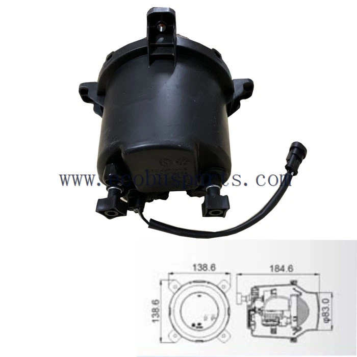 Round led high beams for bus